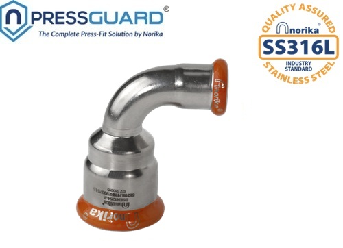 Stainless Steel 316L Press Fit 90 Deg Reducing Elbow